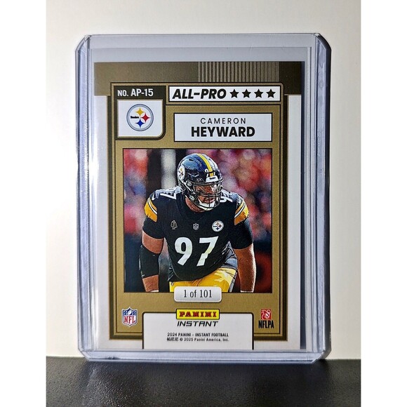 Cameron Heyward 2024 All-Pro Panini NFL #15 Football Card Steelers 1 of 101 - Picture 2 of 2